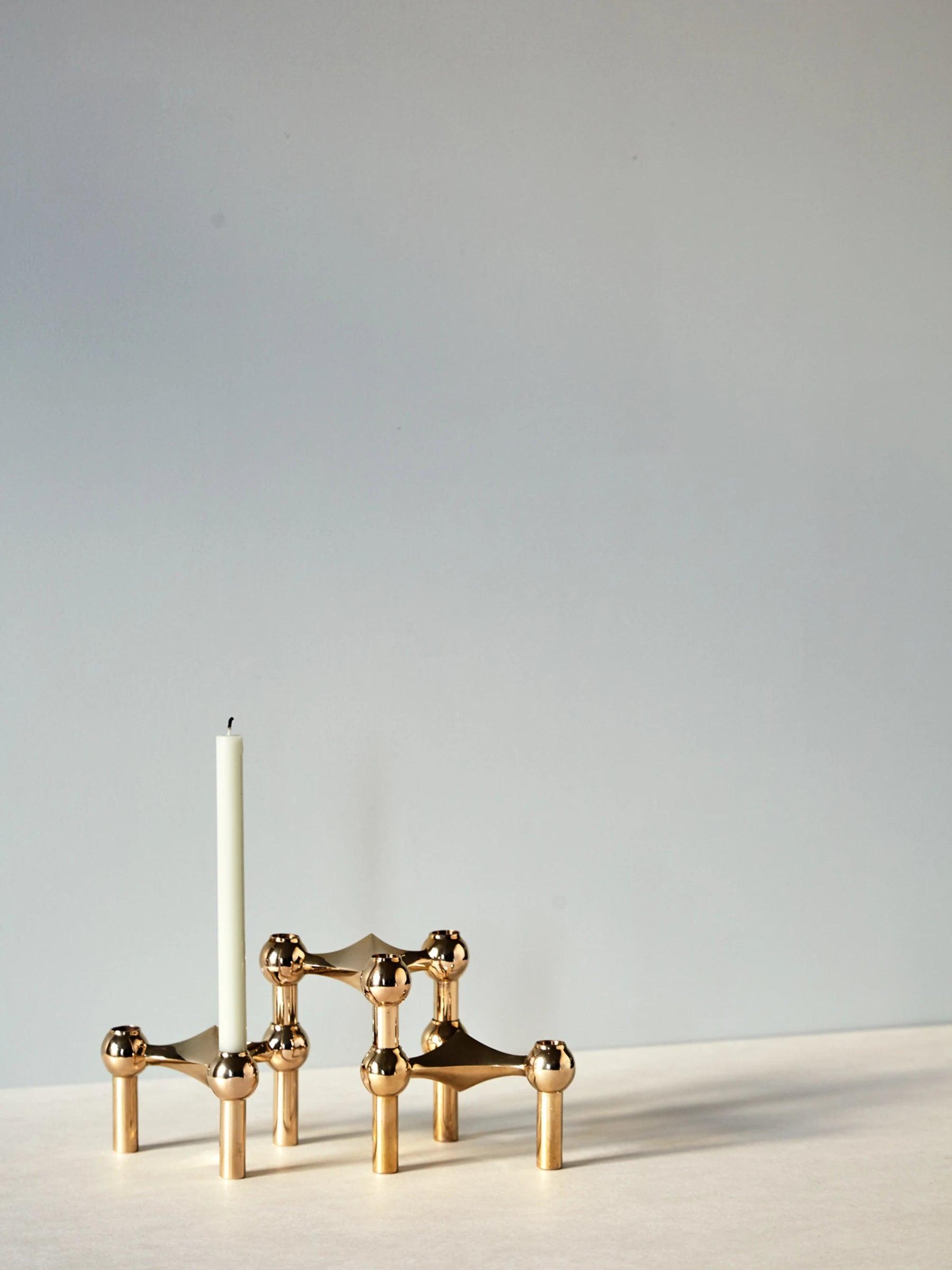 STOFF NAGEL brass candle holder - Eye on Design