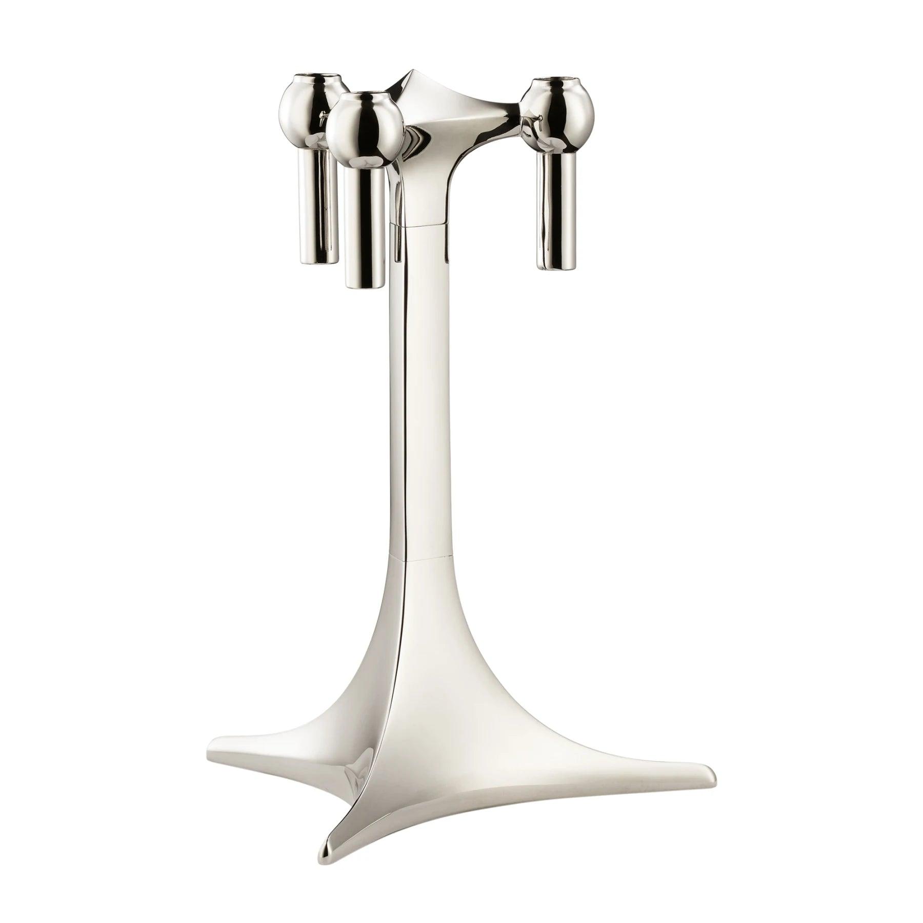 STOFF NAGEL chrome tall candle holder - Eye on Design