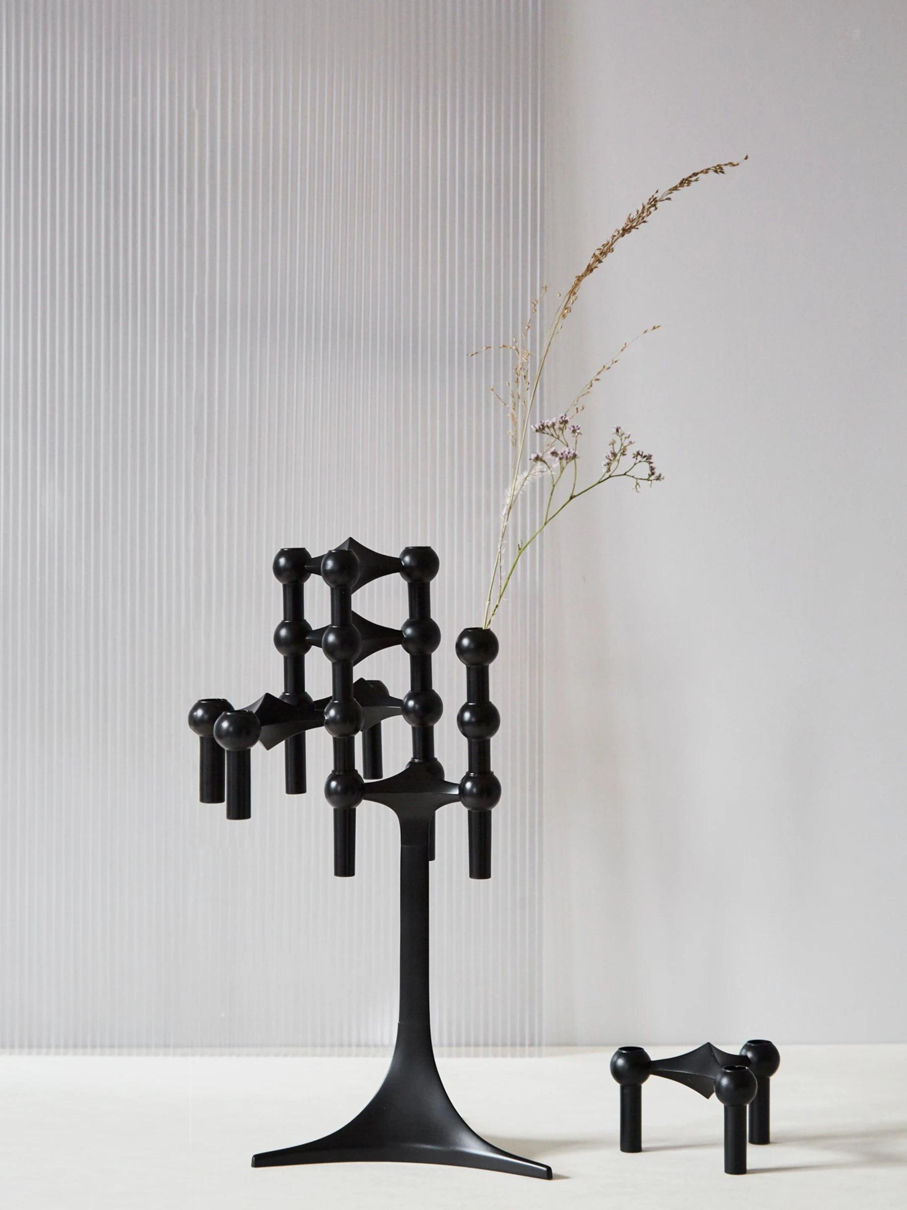 STOFF NAGEL tall candle holder black - Eye on Design