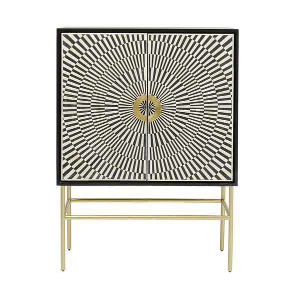 Szafka ELECTRO czarny ze złotymi detalami Kare Design    Eye on Design