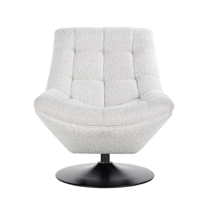 TRENTO swivel armchair white boucle - Eye on Design