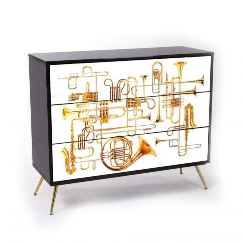 TRUMPETS cabinet with 3 drawers - Eye on Design