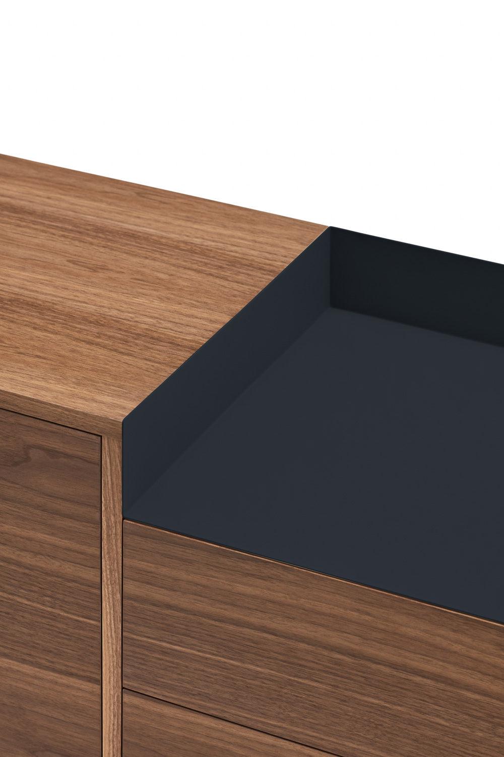 VALLEY chest of drawers walnut wood with dark finish - Eye on Design