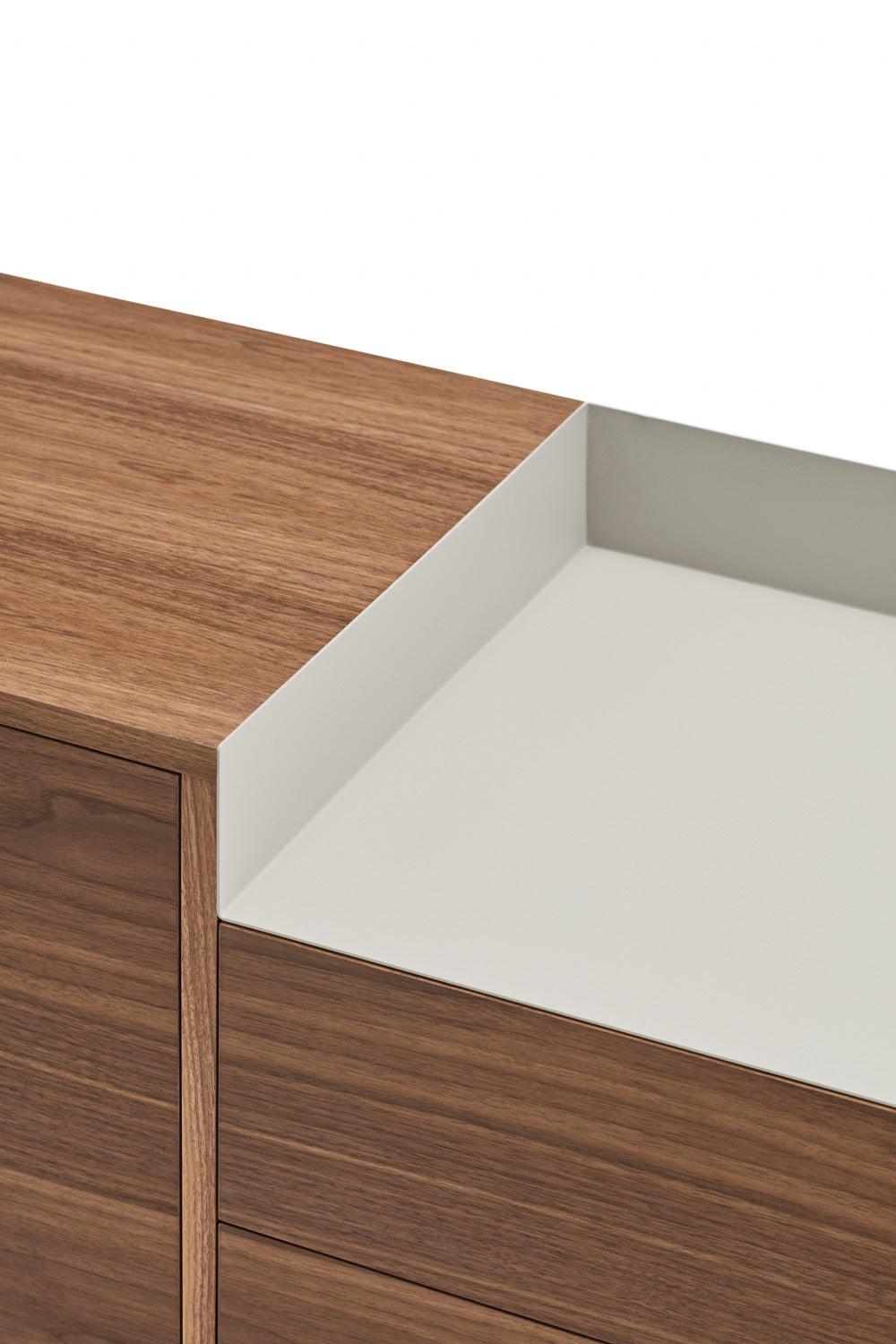 VALLEY chest of drawers walnut wood with light finish - Eye on Design