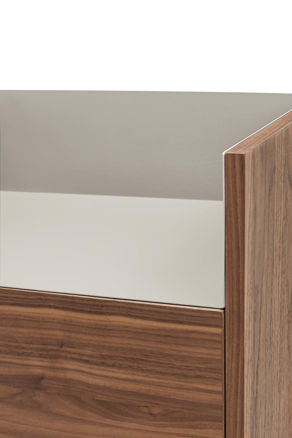 VALLEY high chest of drawers walnut wood with light finish - Eye on Design