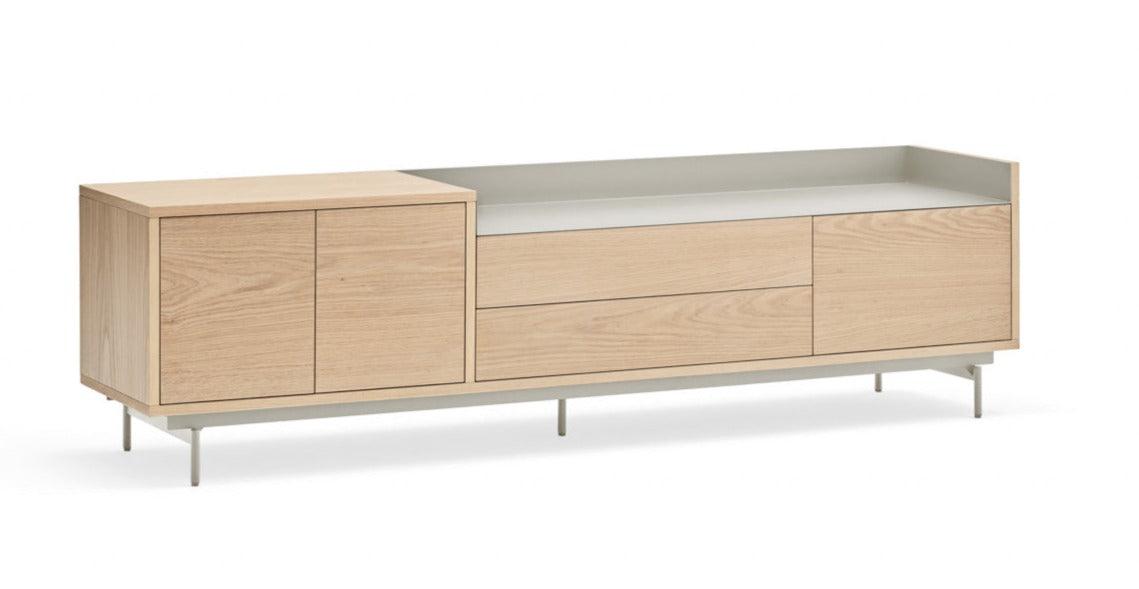 VALLEY RTV cabinet natural oak with light finish - Eye on Design