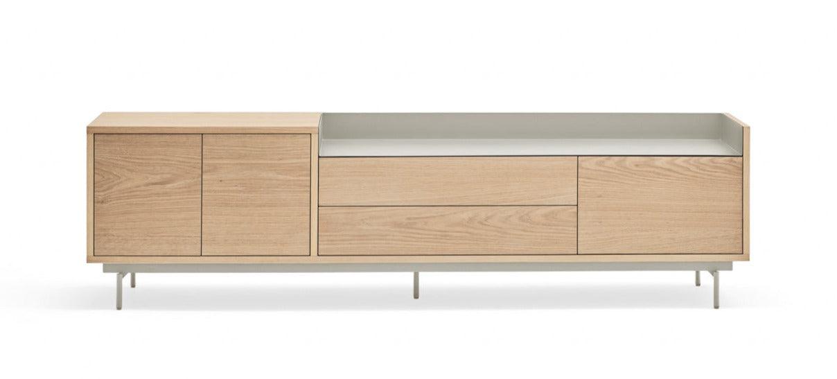 VALLEY RTV cabinet natural oak with light finish - Eye on Design