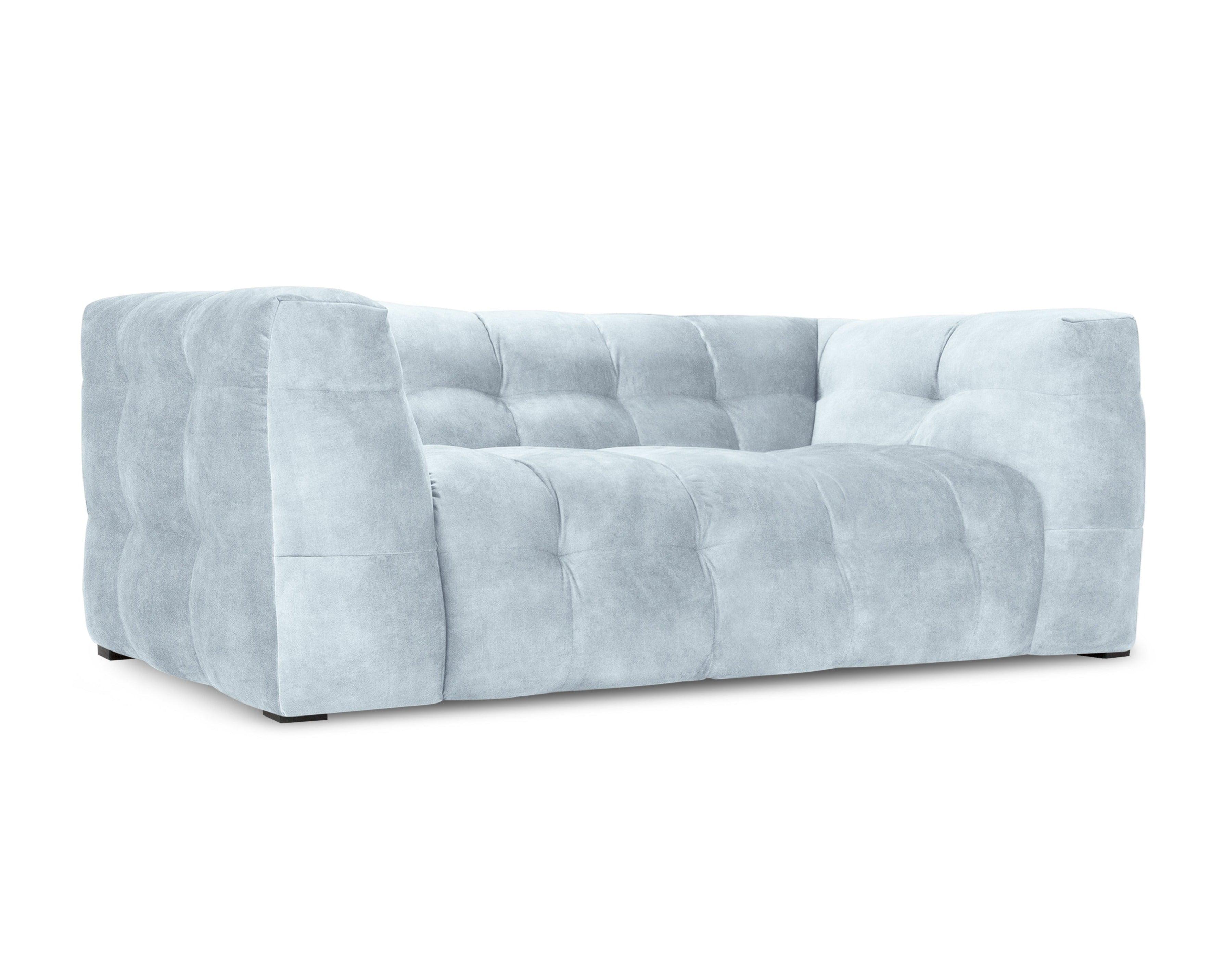 Velvet 2-seater sofa VESTA light blue - Eye on Design