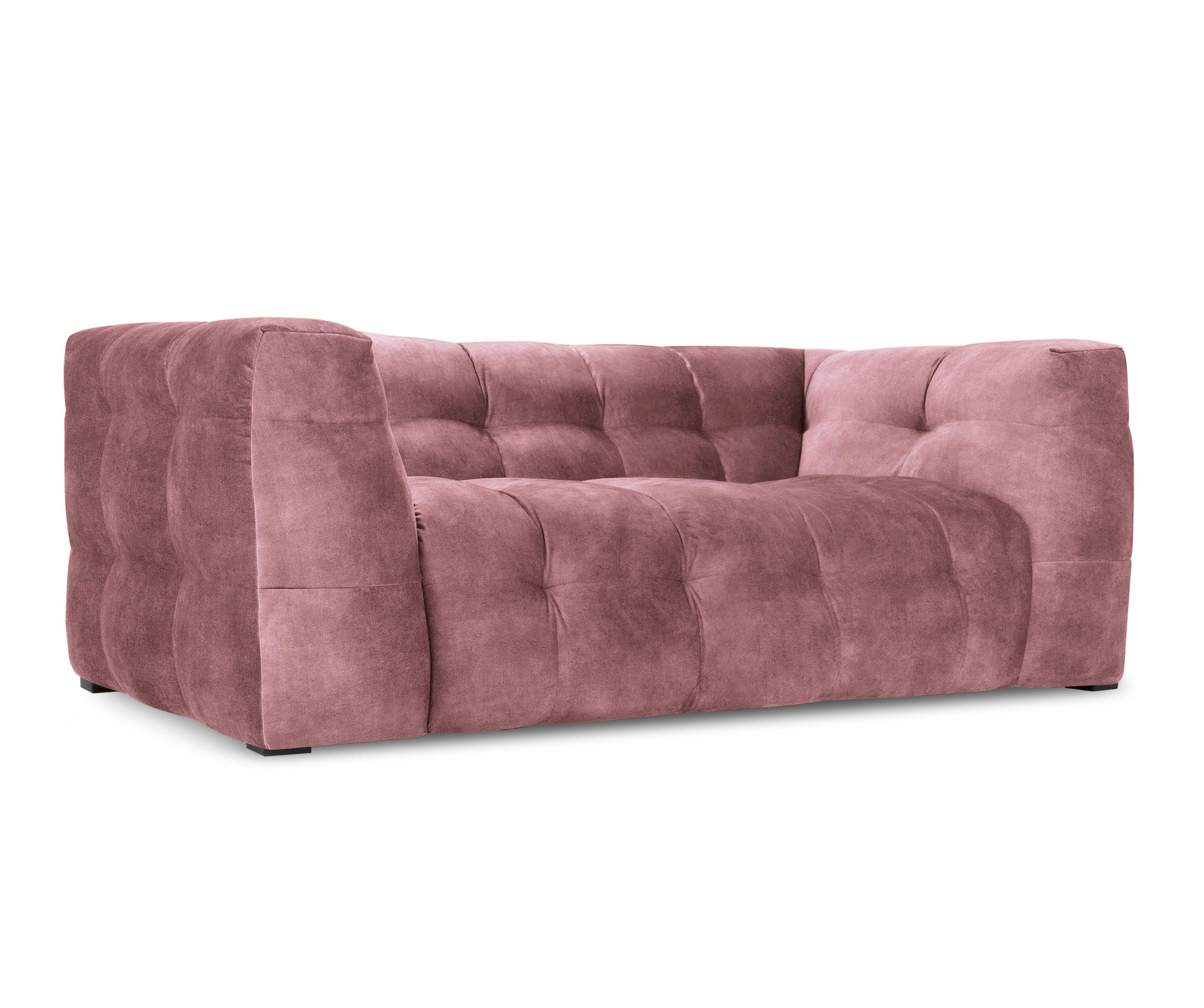 Velvet 2-seater sofa VESTA pink - Eye on Design