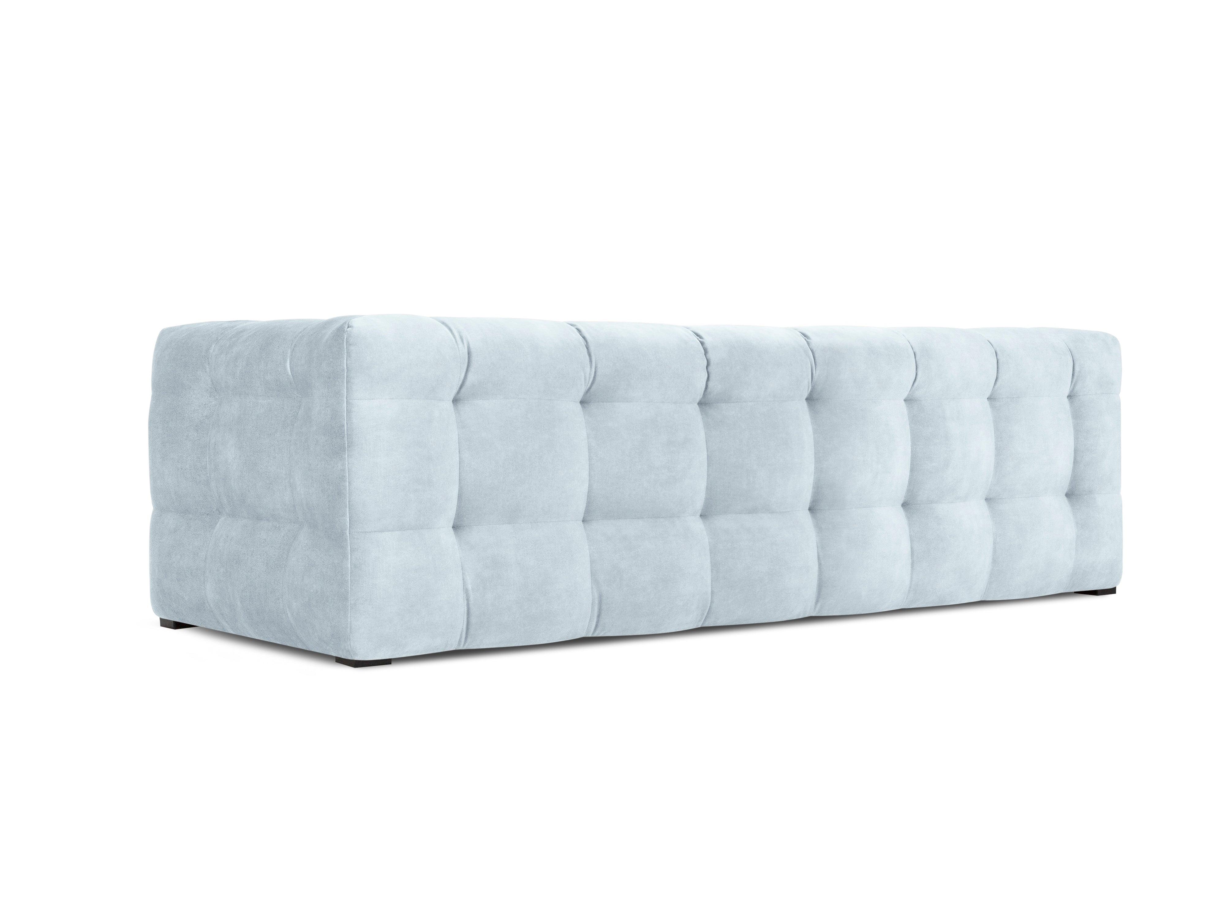 Velvet 3-seater sofa VESTA light blue - Eye on Design