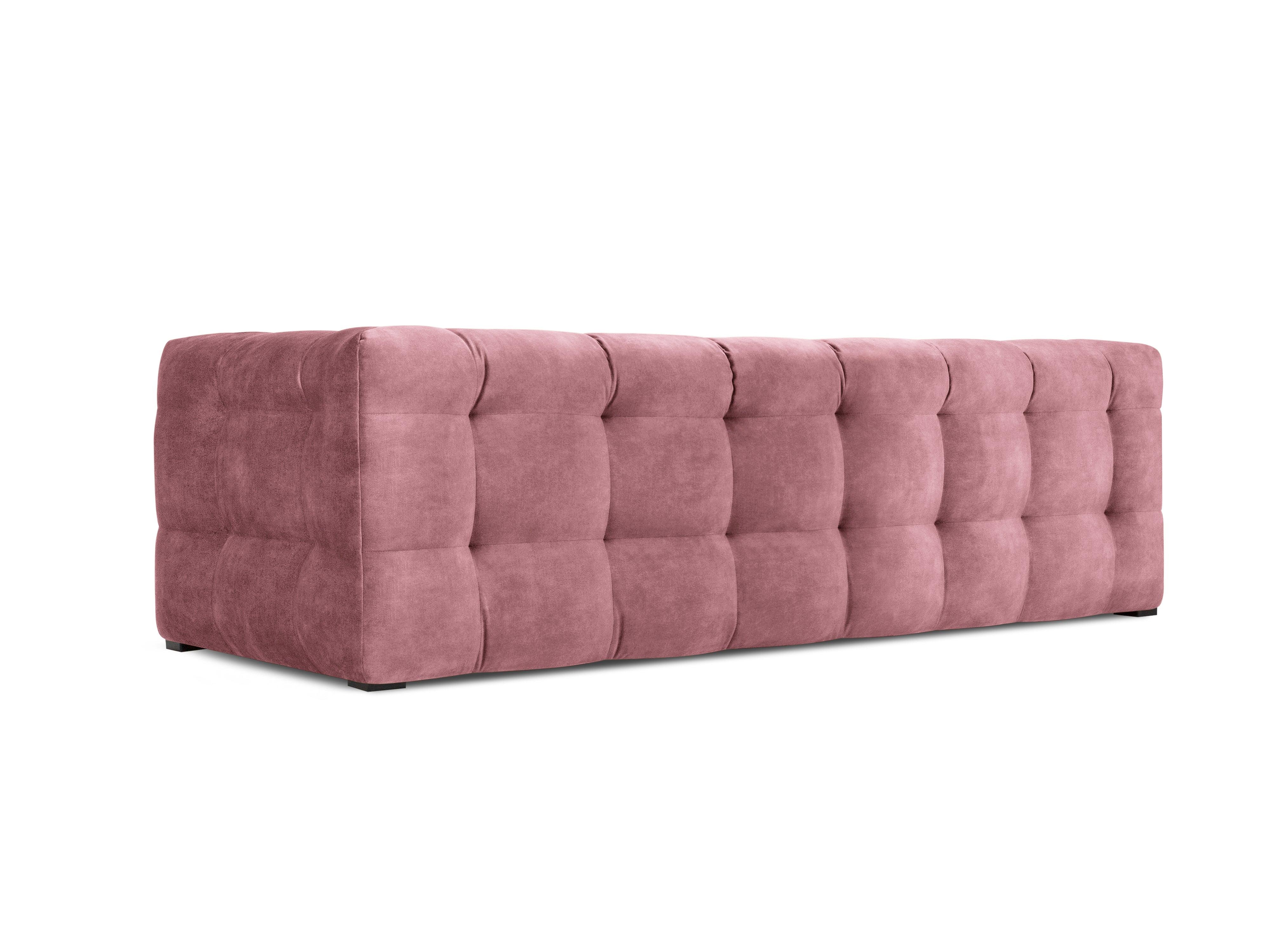 Velvet 3-seater sofa VESTA pink - Eye on Design