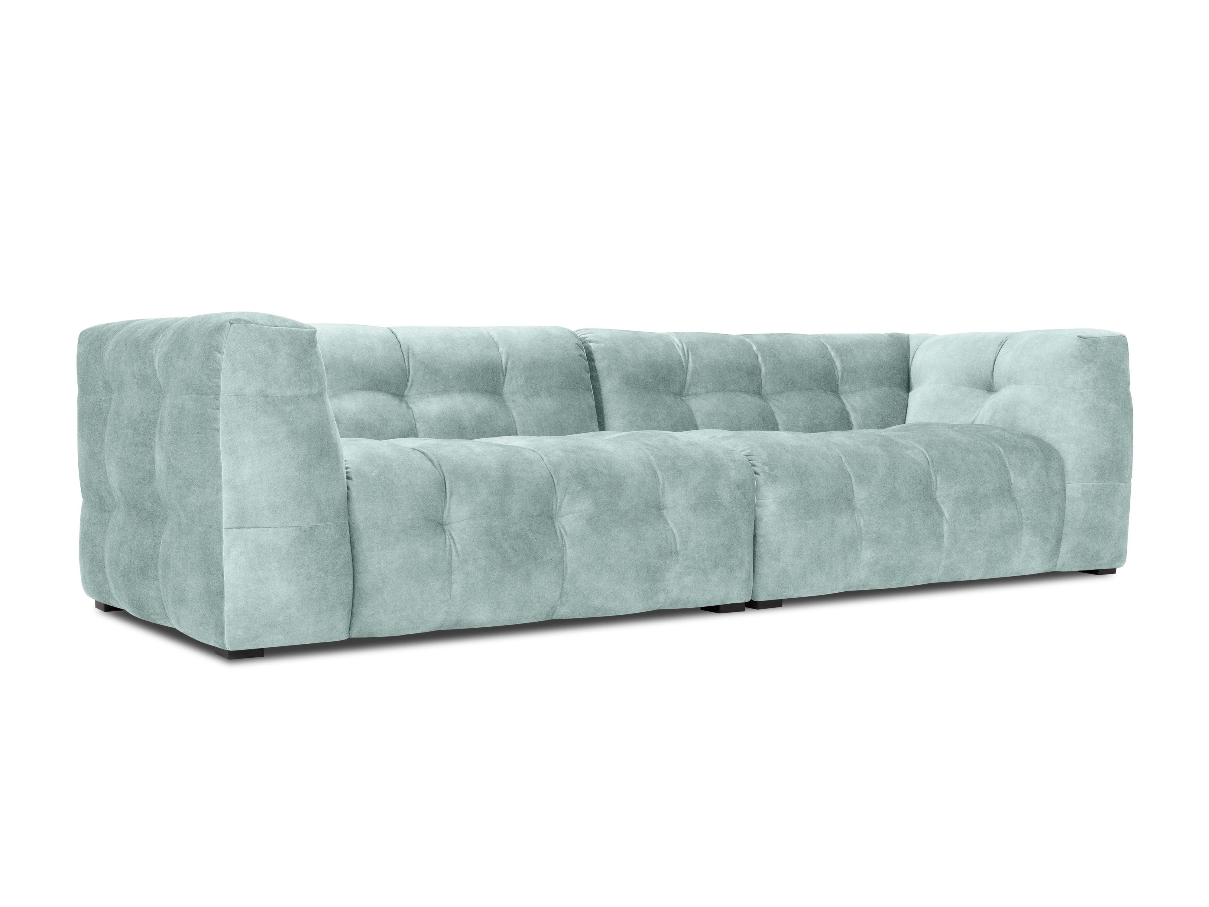 Velvet 4-seater sofa VESTA mint - Eye on Design