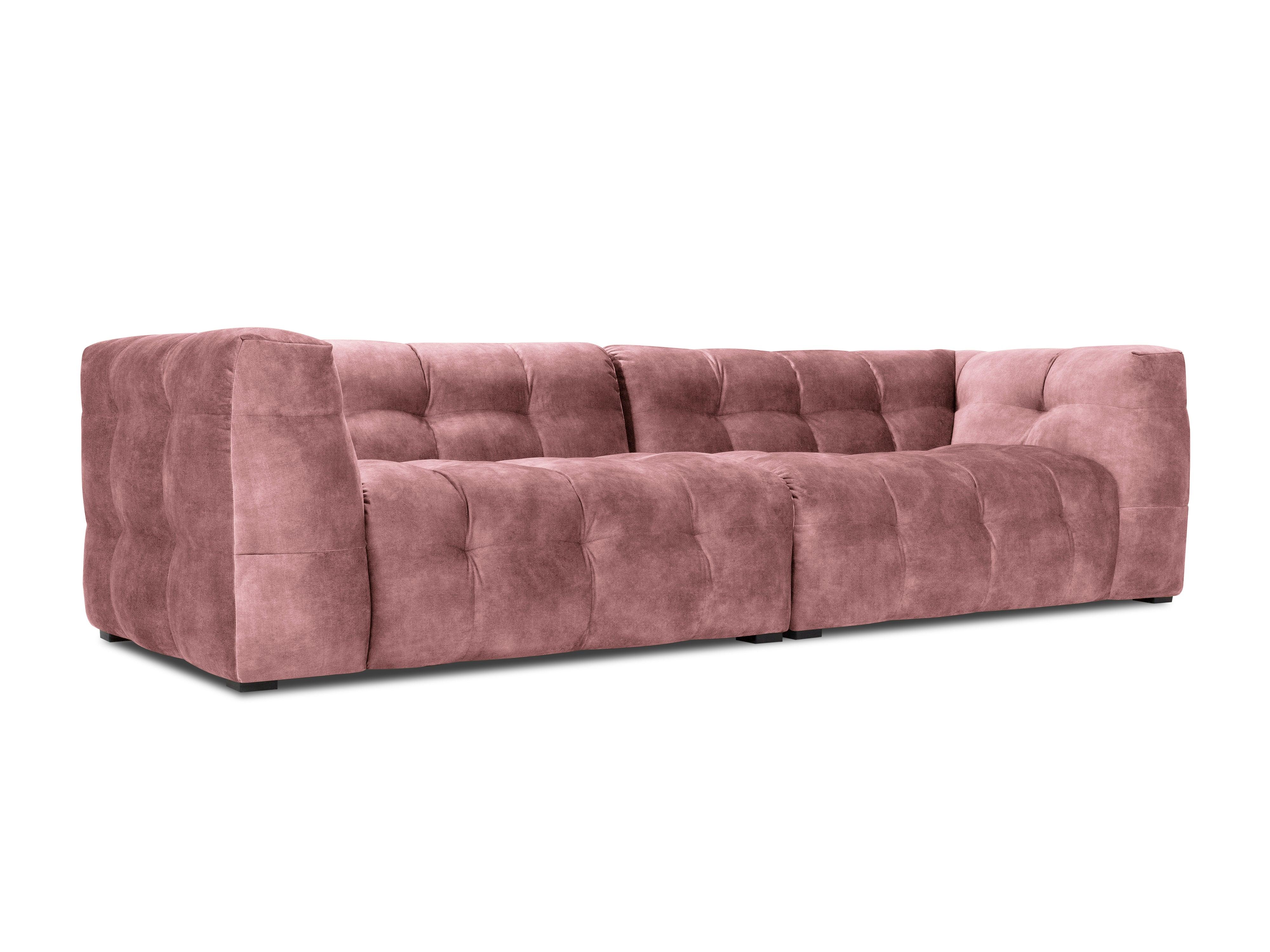 Velvet 4-seater sofa VESTA pink - Eye on Design