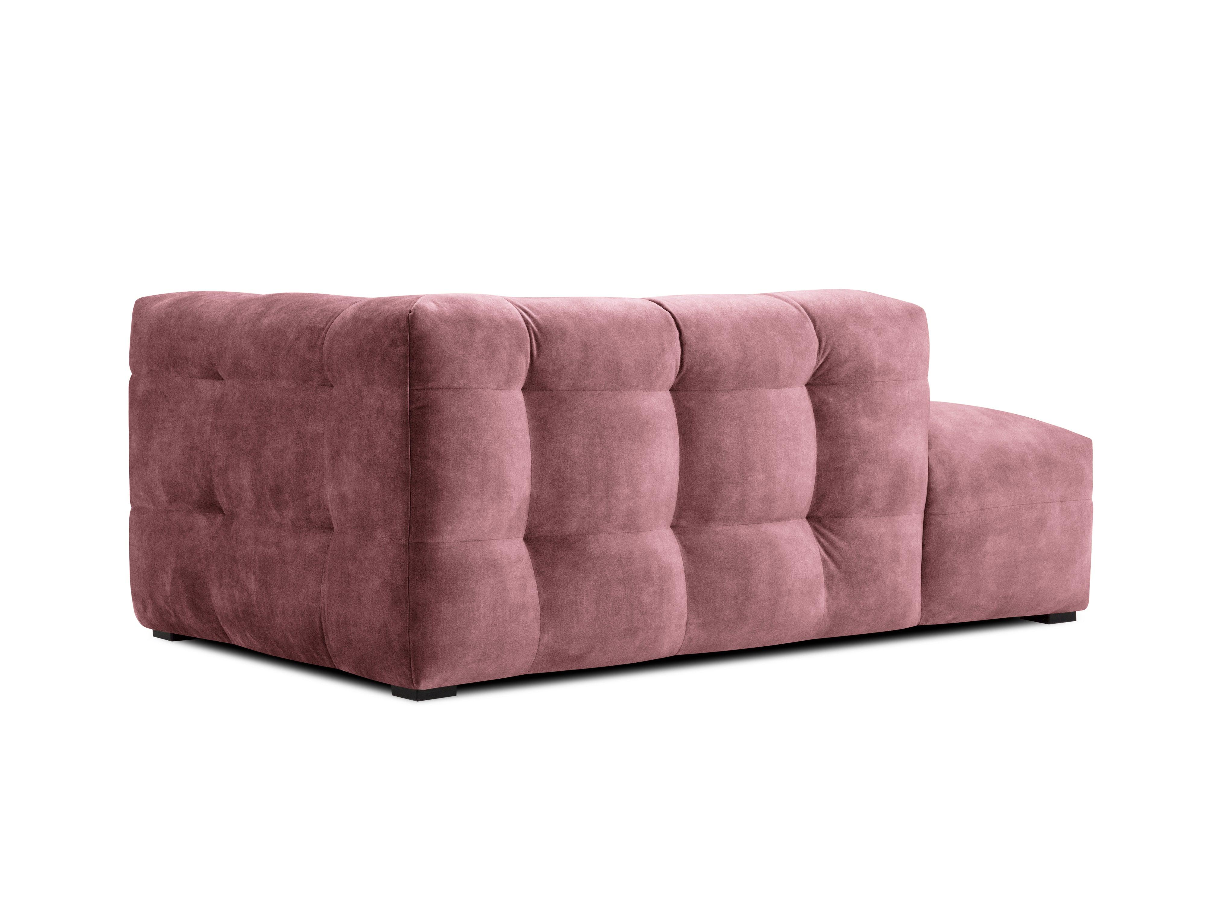 Velvet chaise longue left VESTA pink - Eye on Design