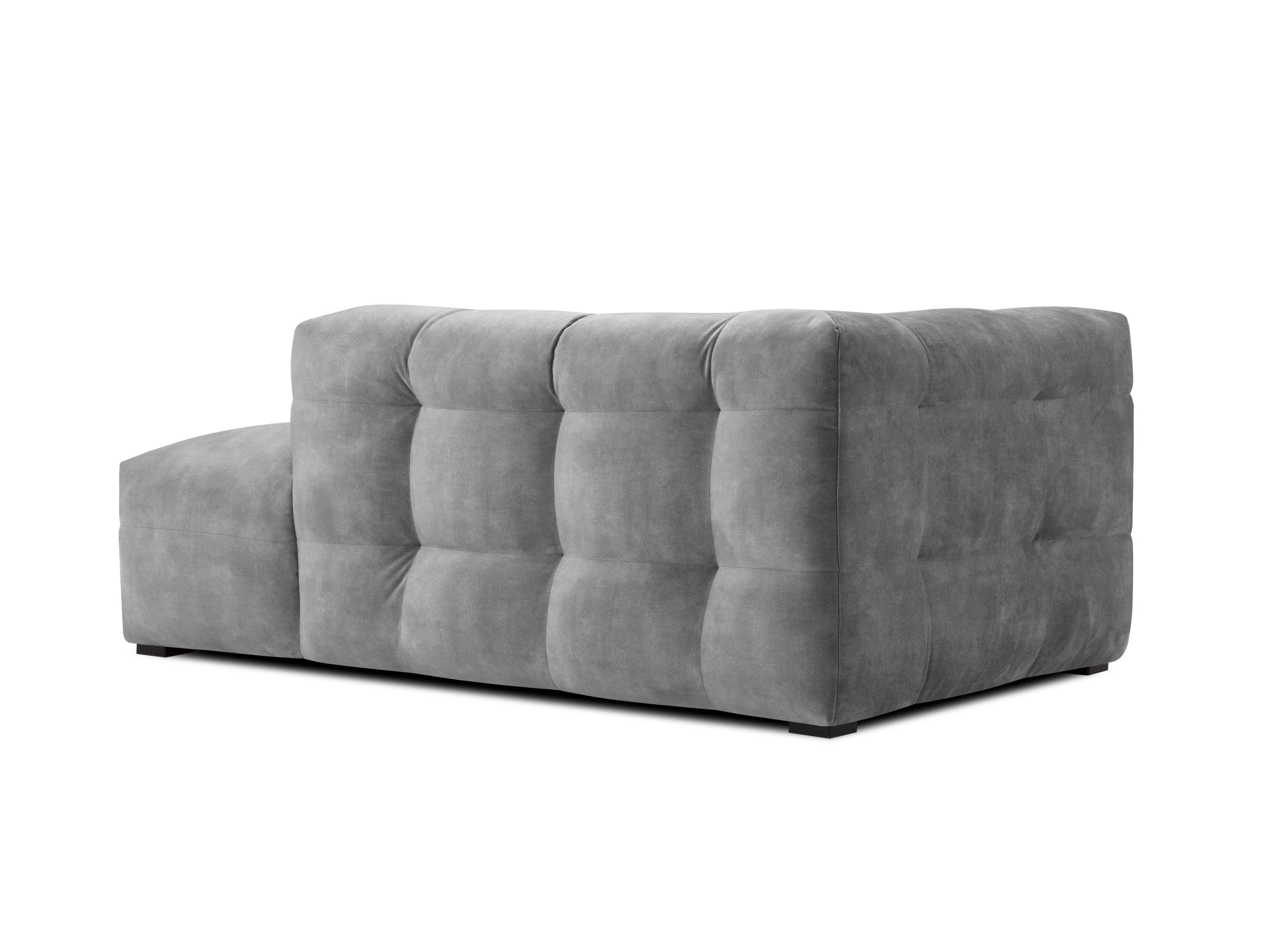 Velvet chaise longue VESTA grey - Eye on Design