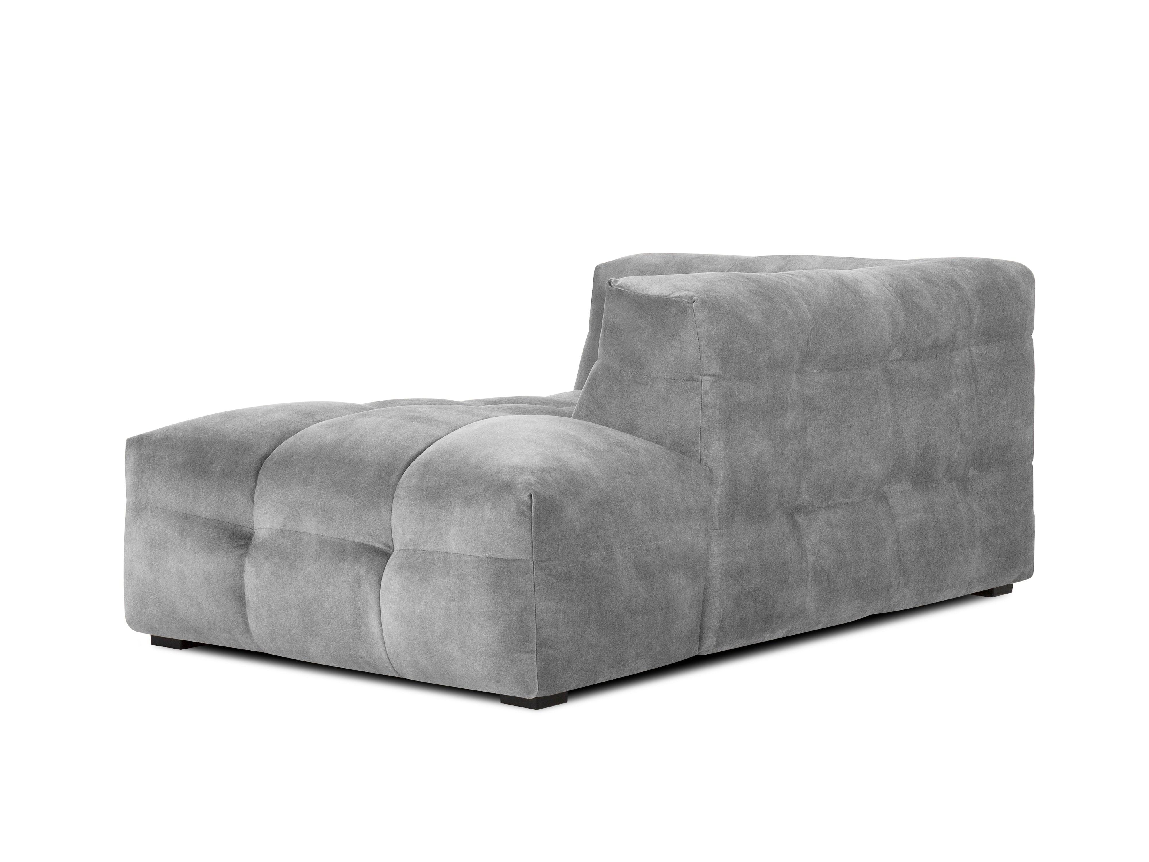 Velvet chaise longue VESTA grey - Eye on Design