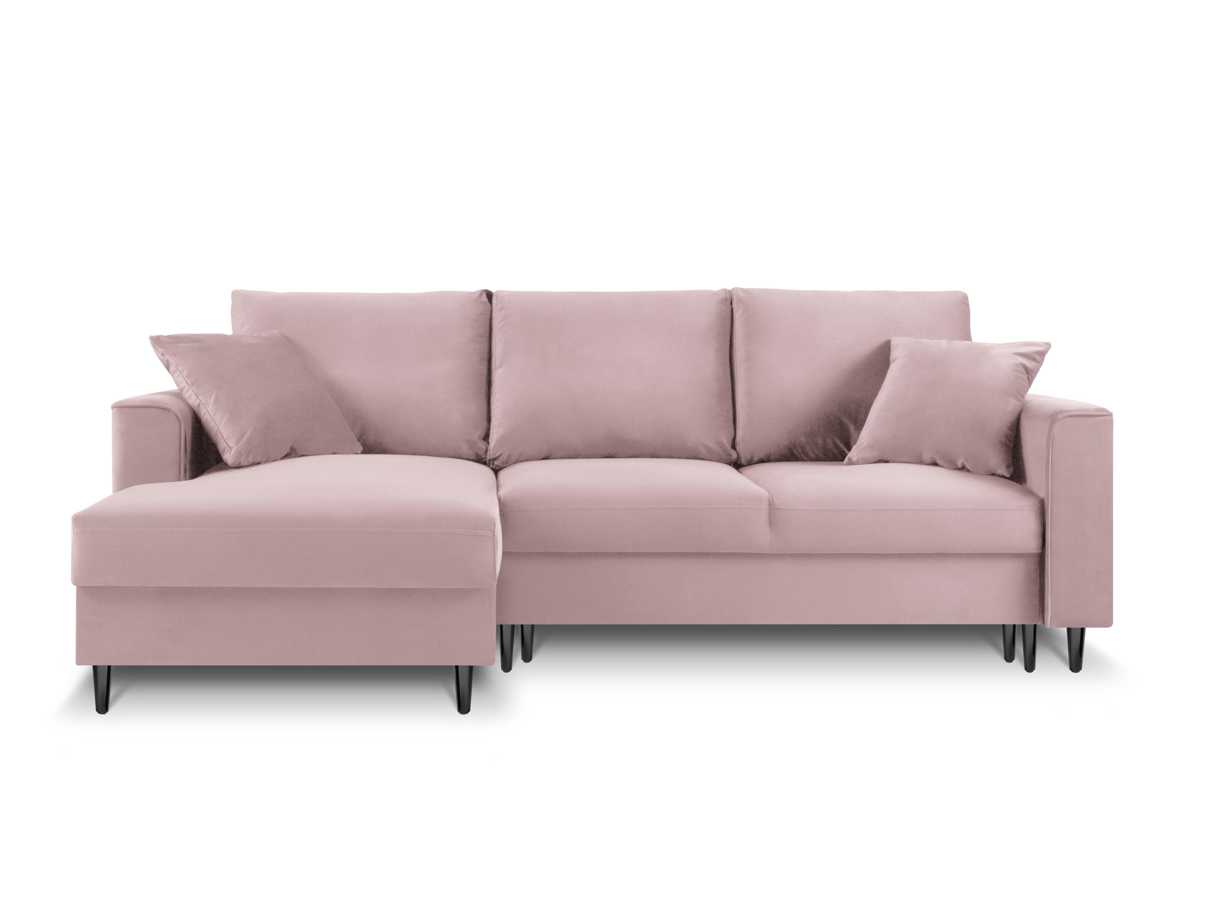 Velvet Left Corner Sofa With Bed Function And Box, "Cartadera", 4 Seats, 225x147x90
Made in Europe, Mazzini Sofas, Eye on Design