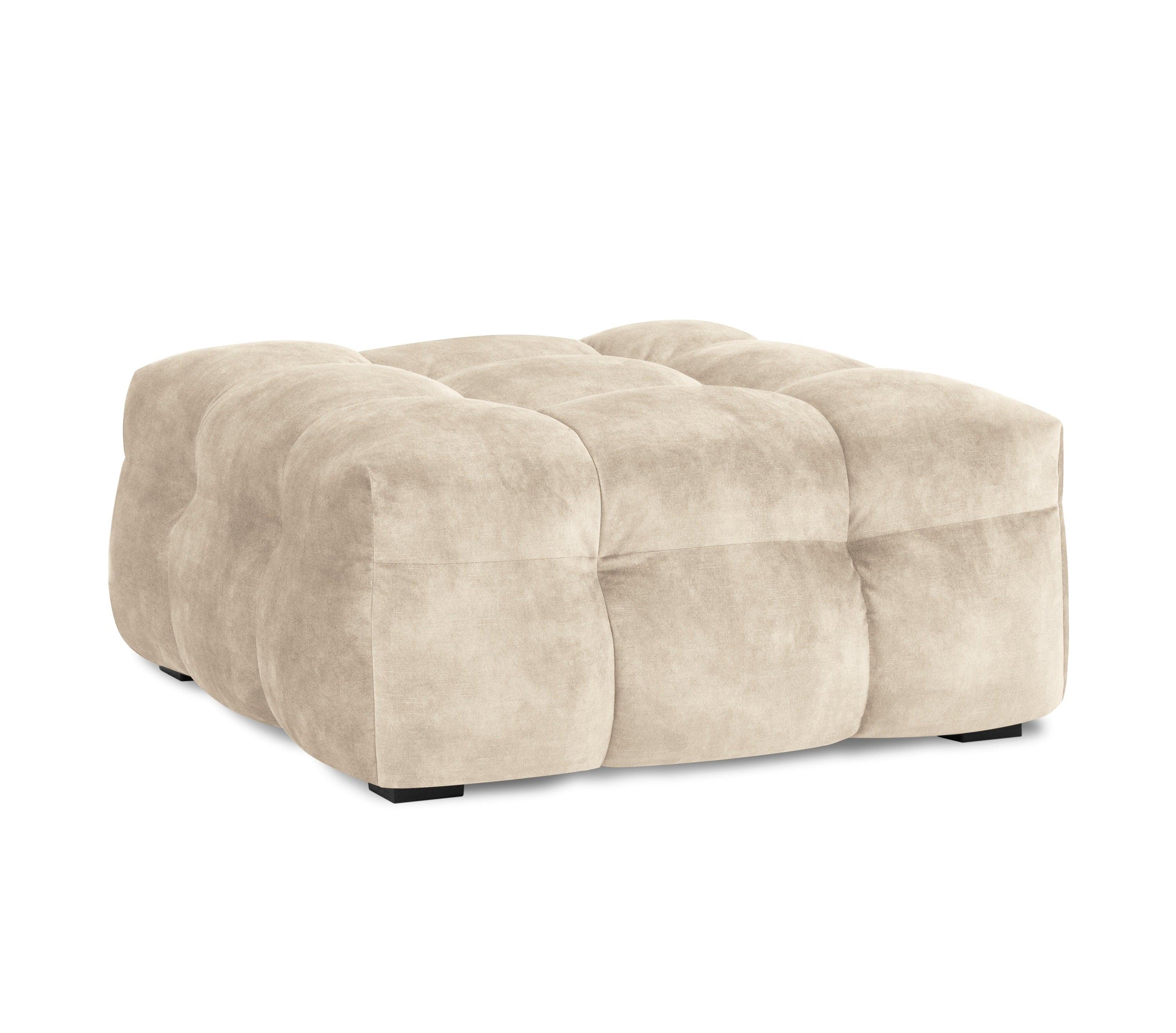 Velvet pouffe VESTA beige - Eye on Design