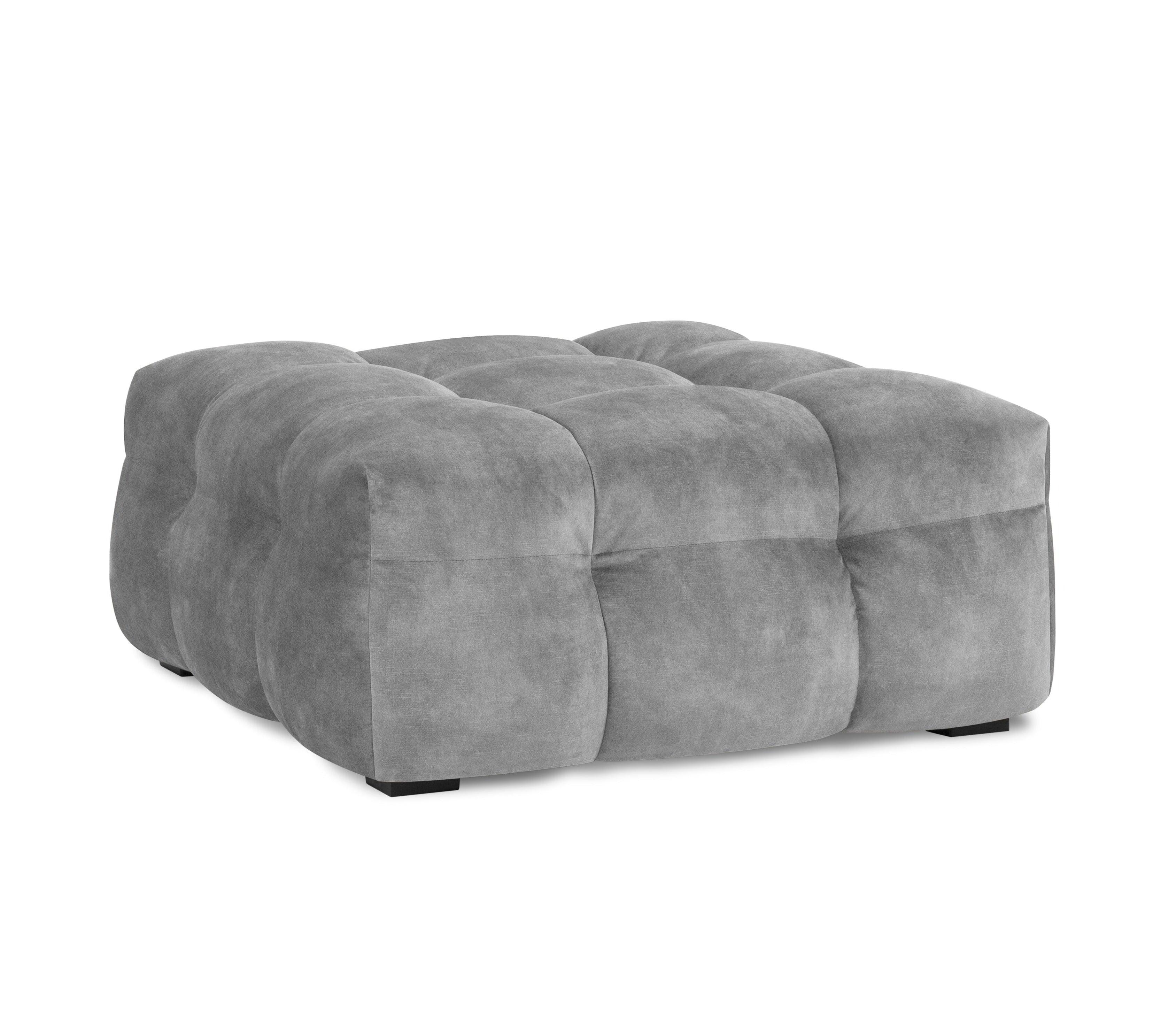 Velvet pouffe VESTA grey - Eye on Design