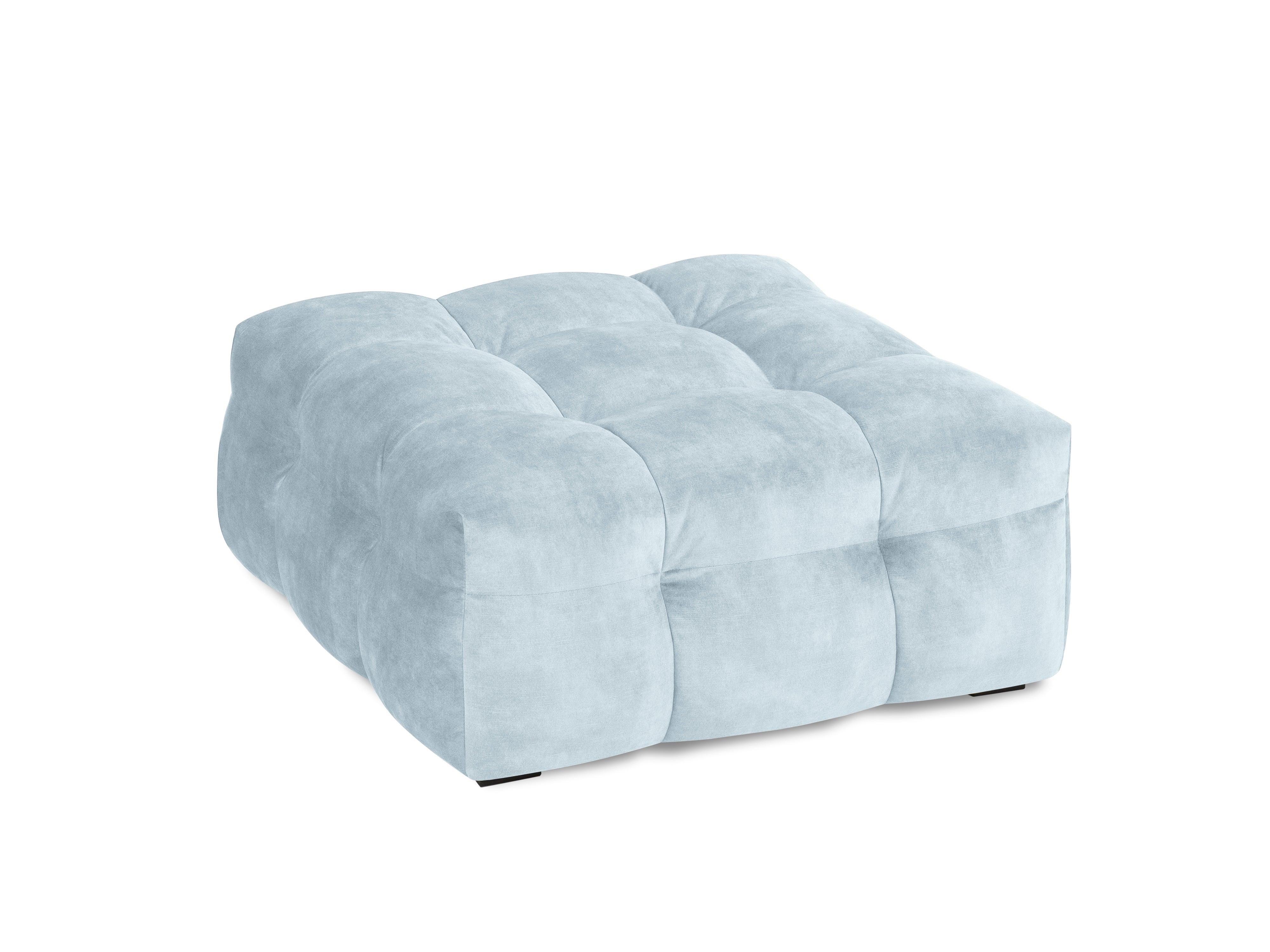 Velvet pouffe VESTA light blue - Eye on Design