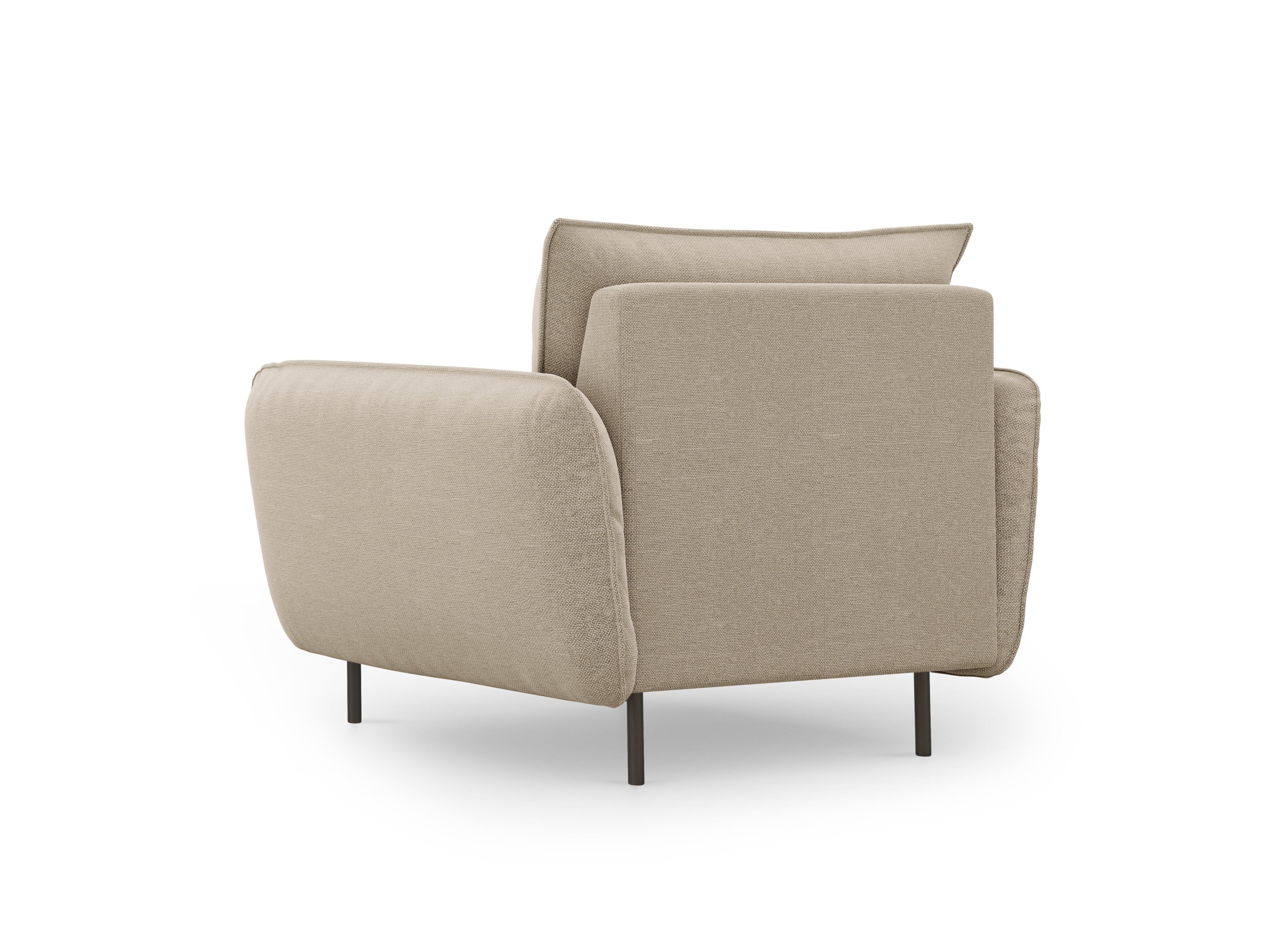 VIENNA beige armchair with black base - Eye on Design