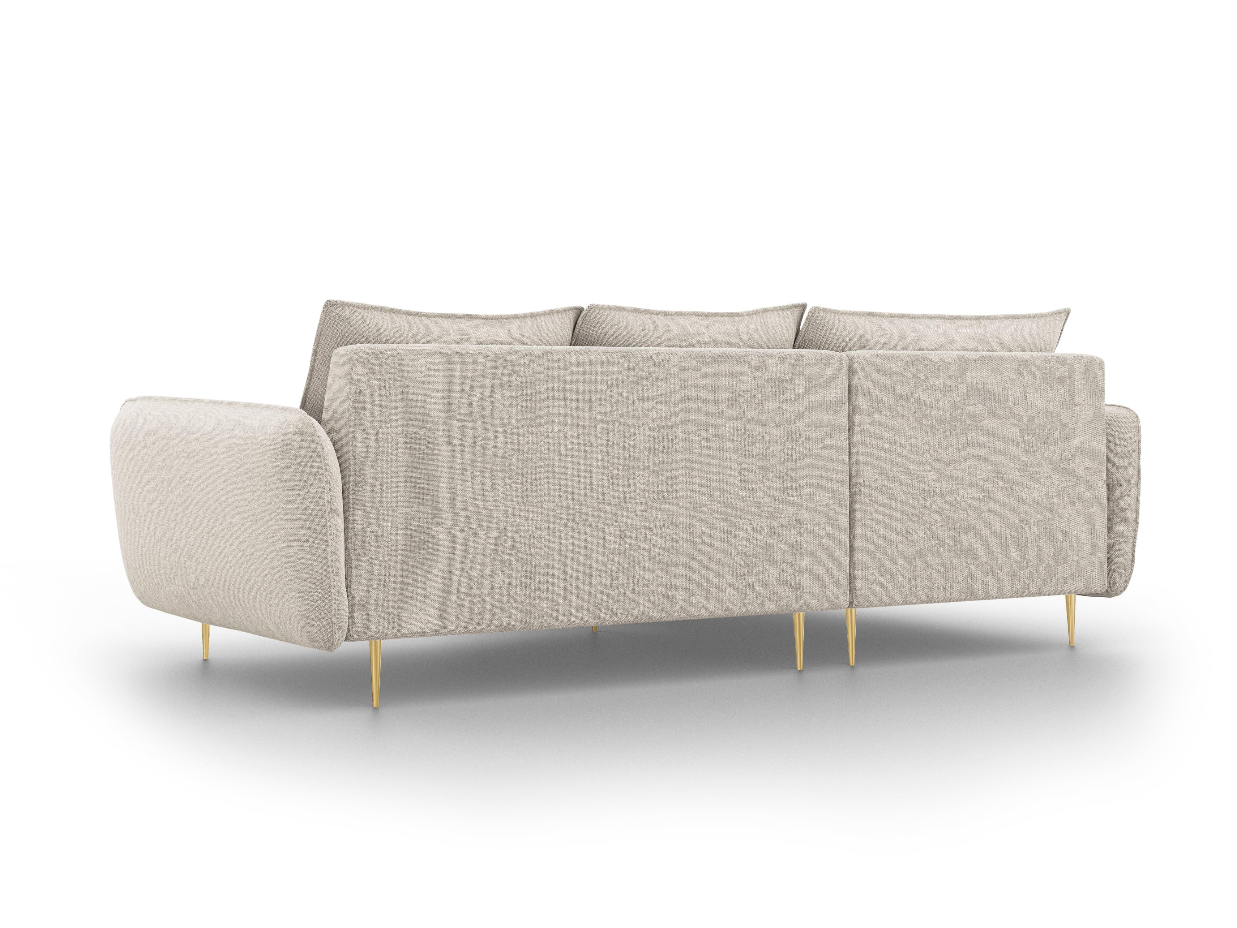 VIENNA left side corner sofa sand with gold base - Eye on Design