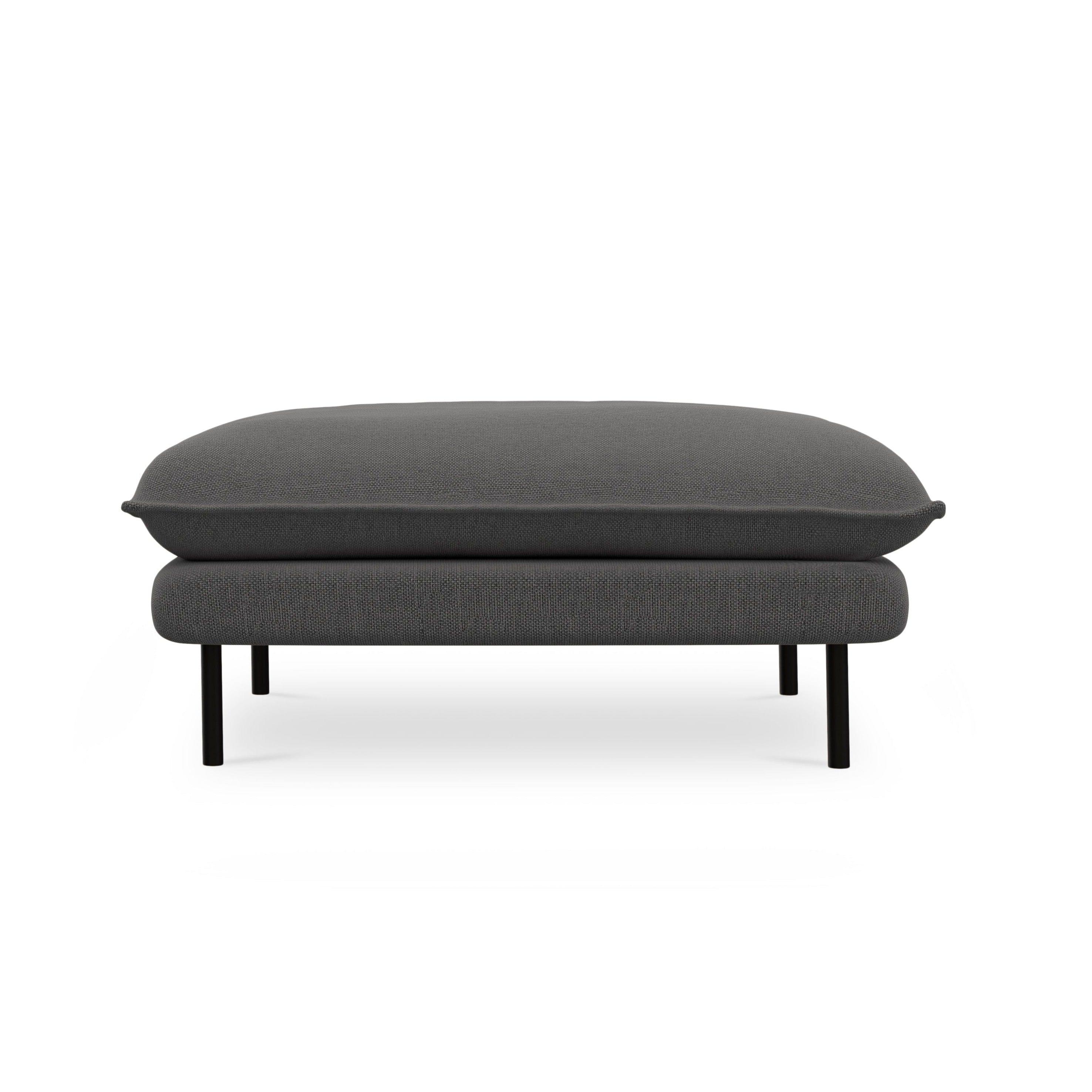 VIENNA pouffe dark grey with black base - Eye on Design