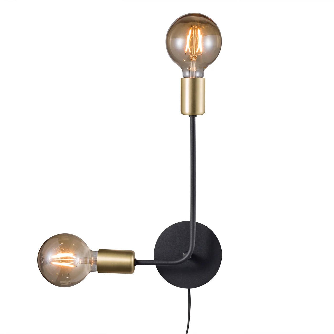 Wall lamp JOSEFINE black with gold details - Eye on Design